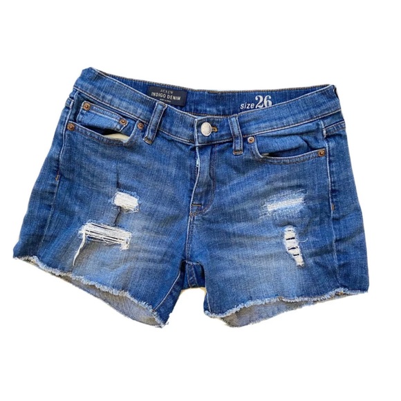 J. Crew Pants - J. Crew Indigo Denim Cut Off Shorts Distressed